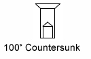 100 countersunk
