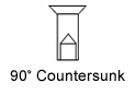 90 countersunk