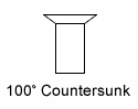 100 Countersunk