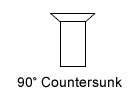 90 Countersunk