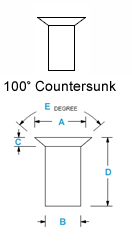 100 countersunk